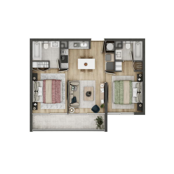 condominio huasco departamento tipo HD2