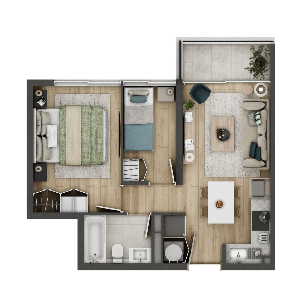 condominio huasco departamento tipo HD3